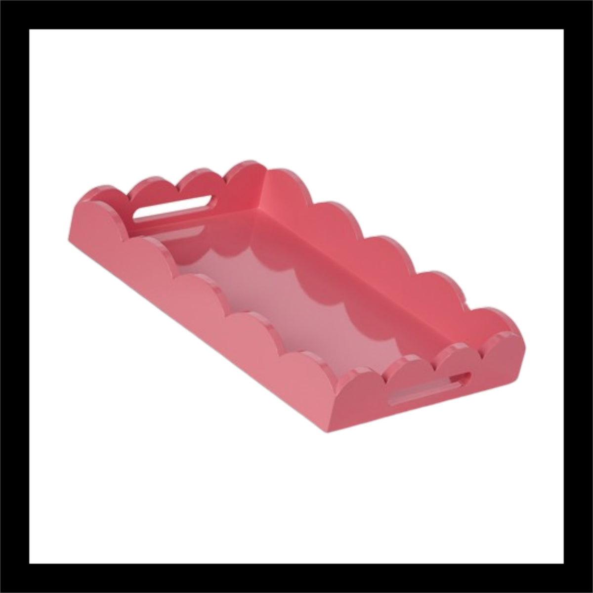 BUBBLEGUM SCALLOPED TRAYS LARGE