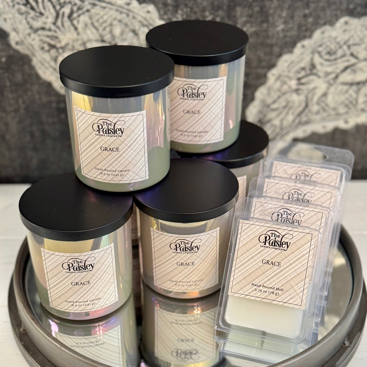 Grace Candle | Limited Edition Oyster Shell Irridescent Jar