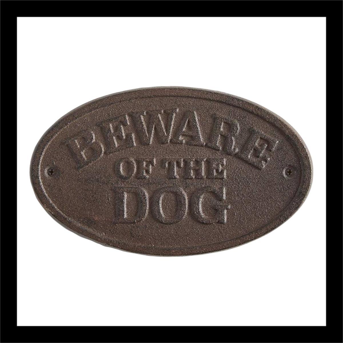 Cast Iron Beware of Dog Sign