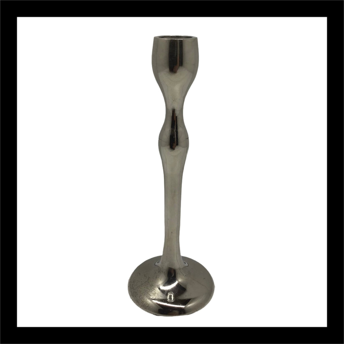 8.5-Inch Silver Taper Candle Holder – Modern Elegance for Any Decor