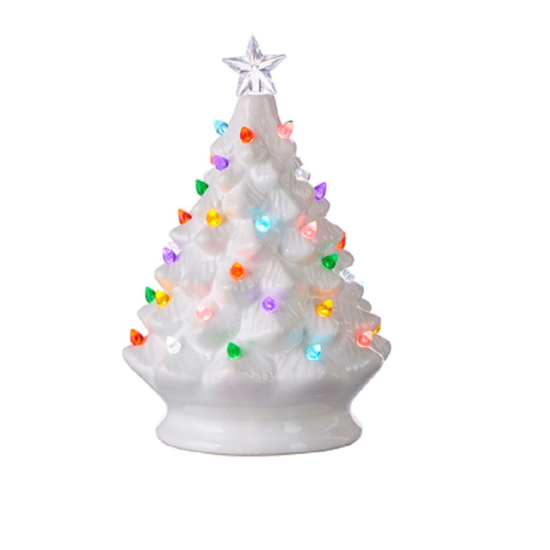 VINTAGE LIGHTED WHITE TREE 8