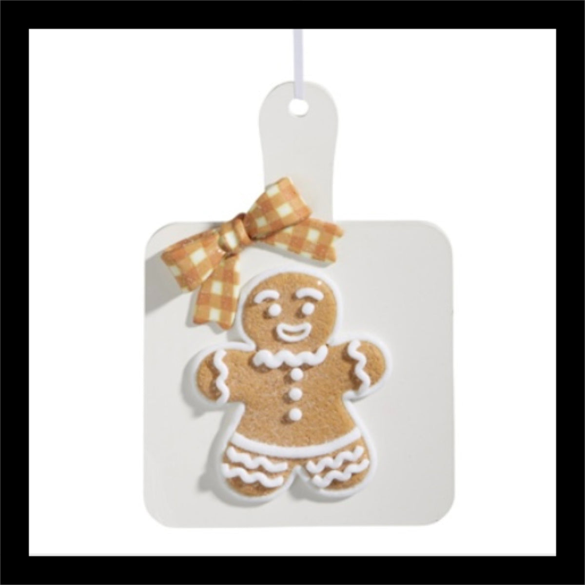 Gingerbread Cookie Cutting Board Ornament – Festive Holiday Kitchen Decor