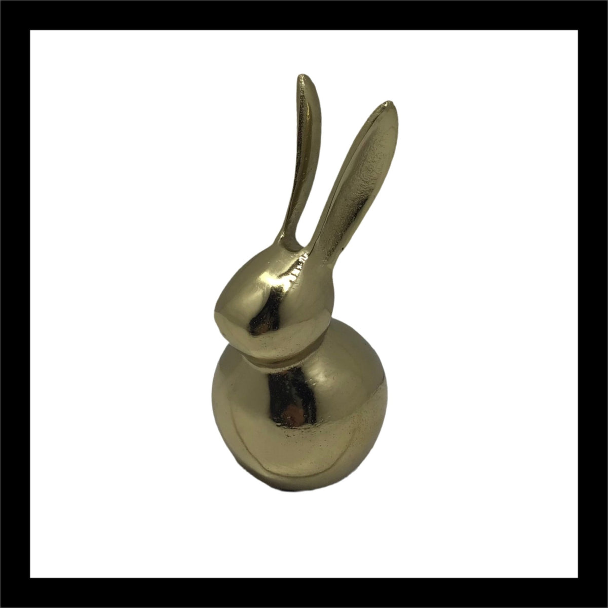 5 3/4-Inch Gold Aluminum Rabbit – Elegant Decorative Accent for Any Space