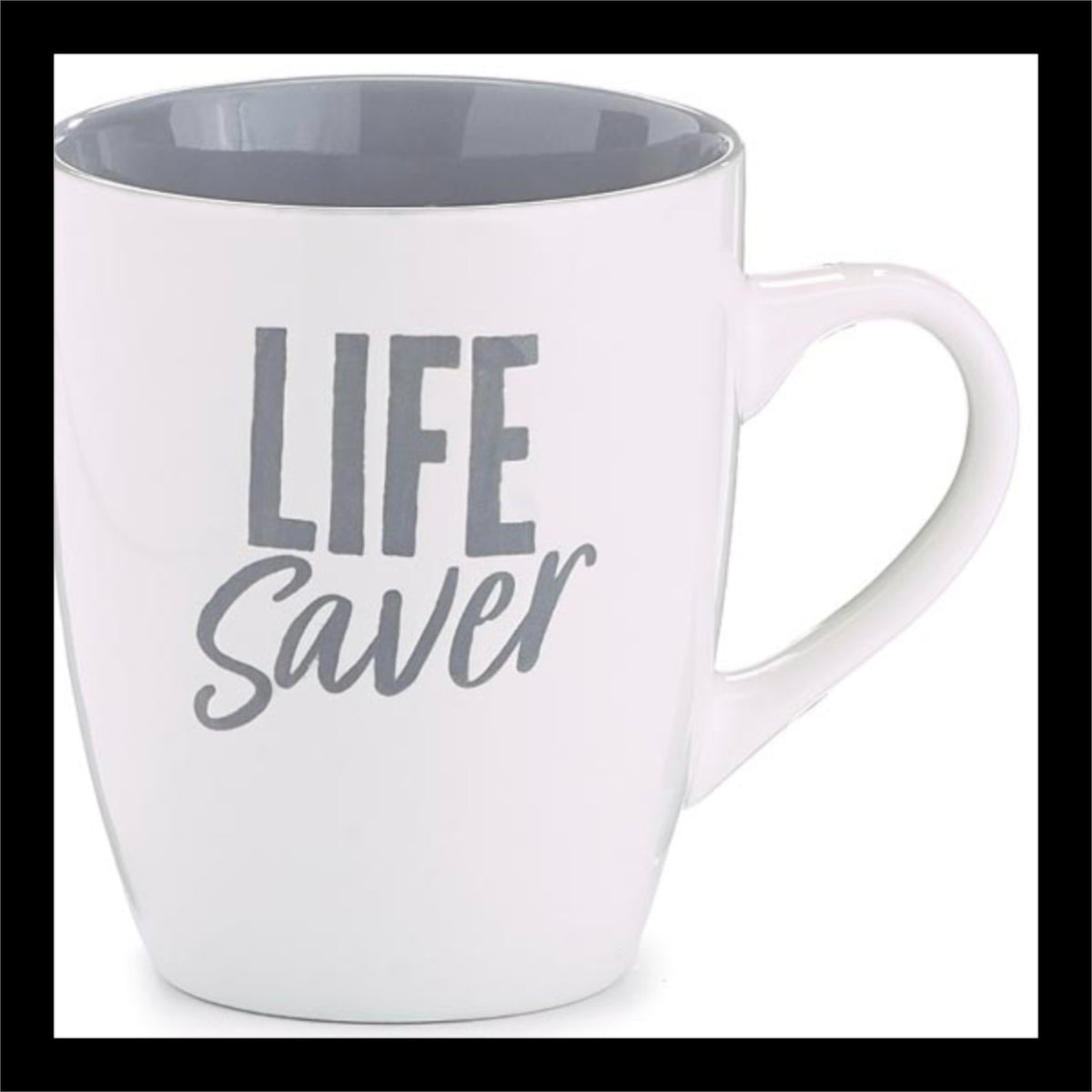 Life Saver Ceramic Mug – Hand-Painted Inspirational Coffee Cup