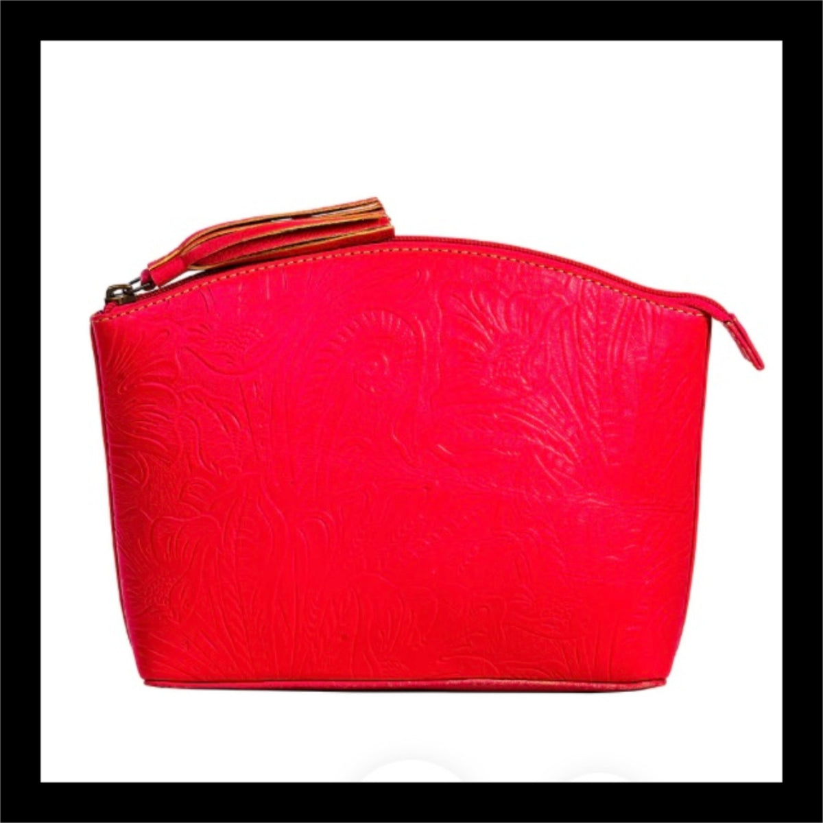 Myra Clarendon Red Leather Pouch – Stylish and Functional Accessory