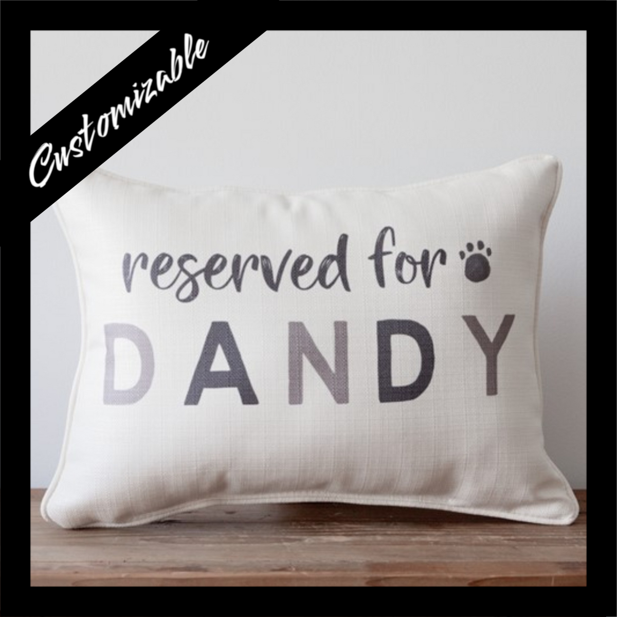 Reserved for Pet Pillow – Personalized Pet Lover Home Decor