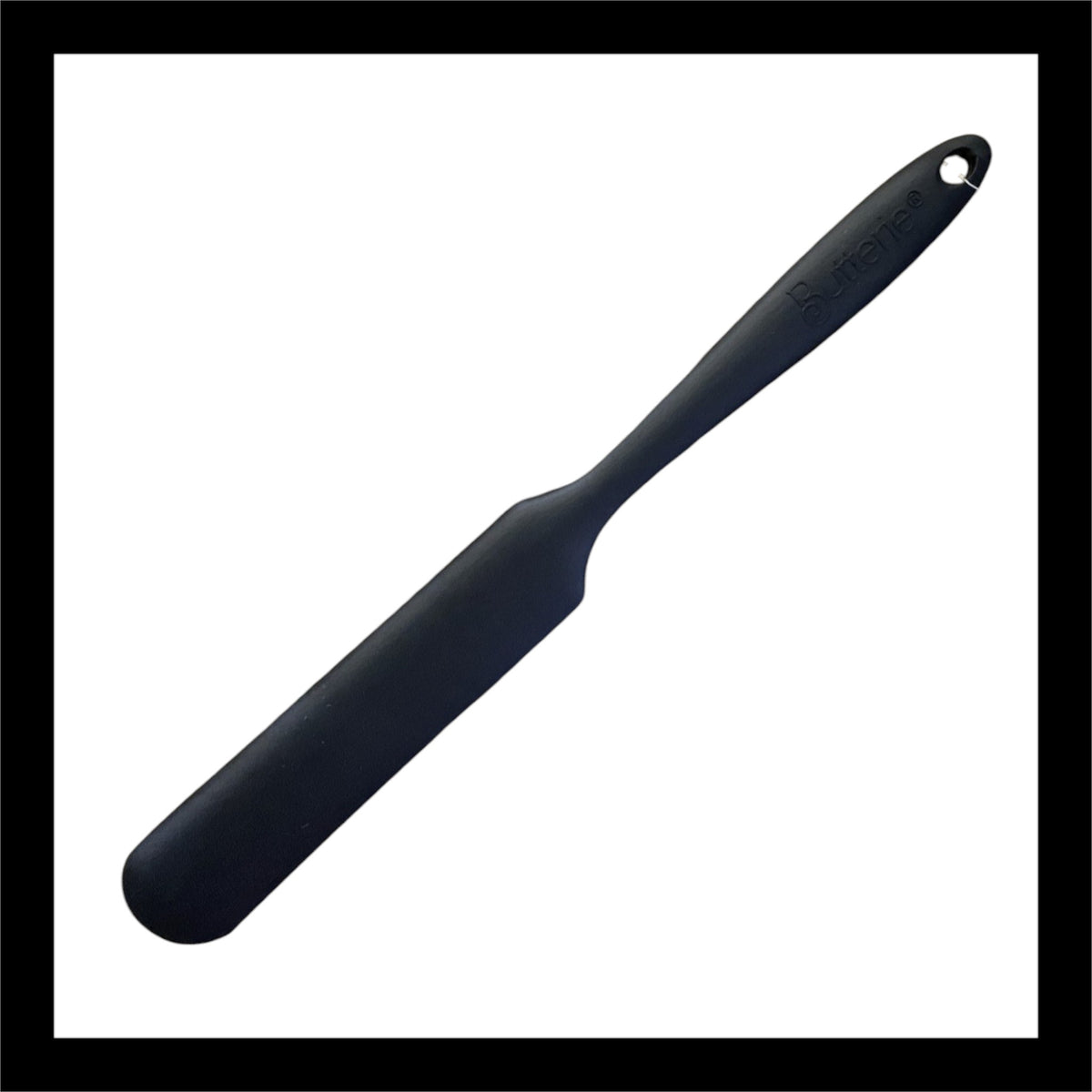 Slim Silicone Scraper Spatula In Black