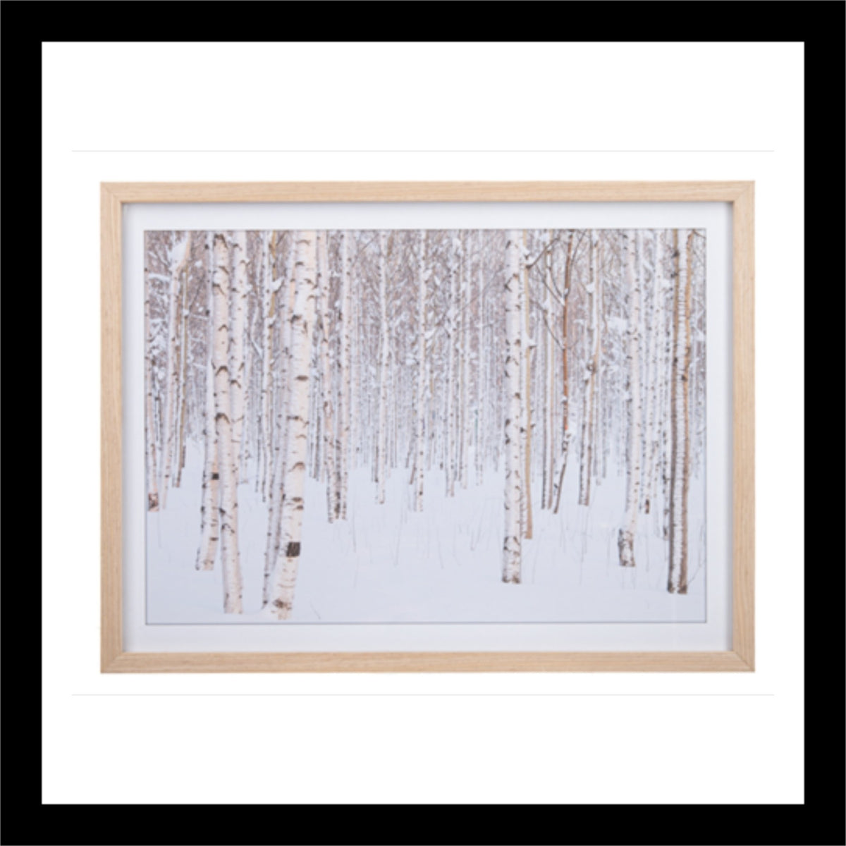 Birch Forest Wall Decor – Framed Winter Landscape Art Print