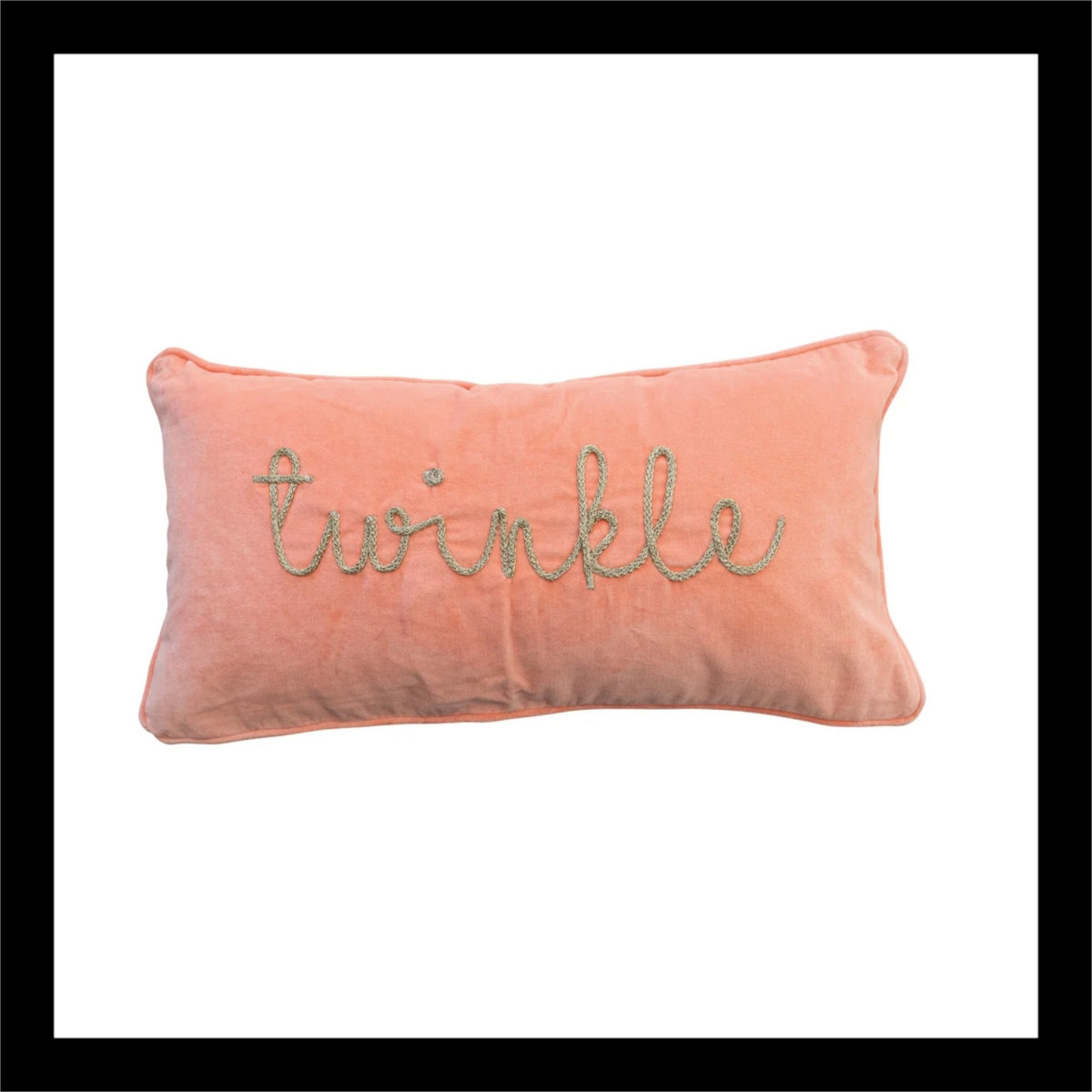 Twinkle Lumbar Pillow – 24” x 12” Cotton Accent Pillow