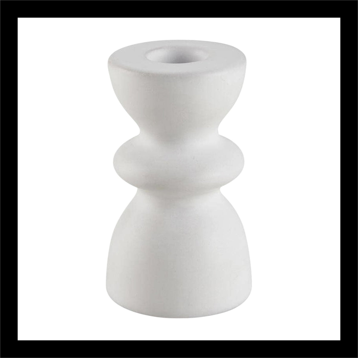 White Tiered Taper Candleholder