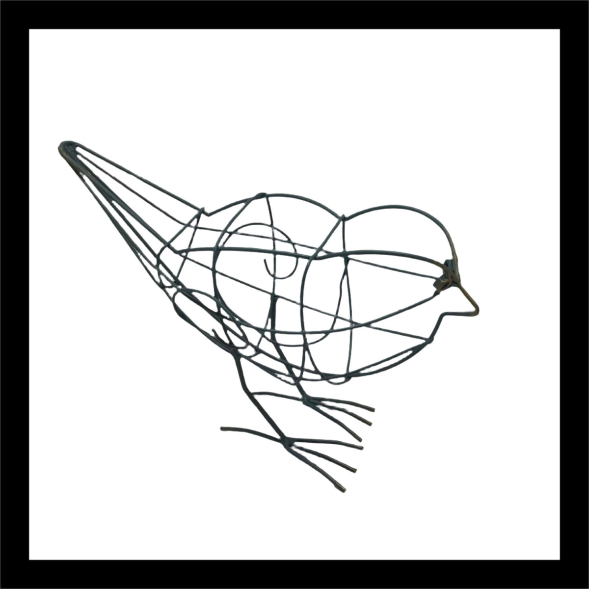 7.5-Inch Wire Bird Figurine – Minimalist Metal Home Decor