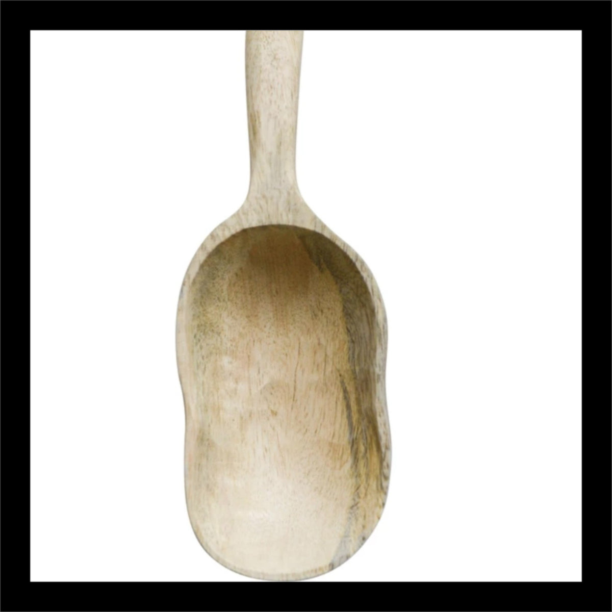 Hand-Carved Mango Wood Scoop - 9"