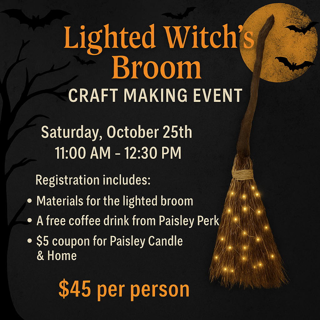 Lighted Witch's Brooming Craft Event